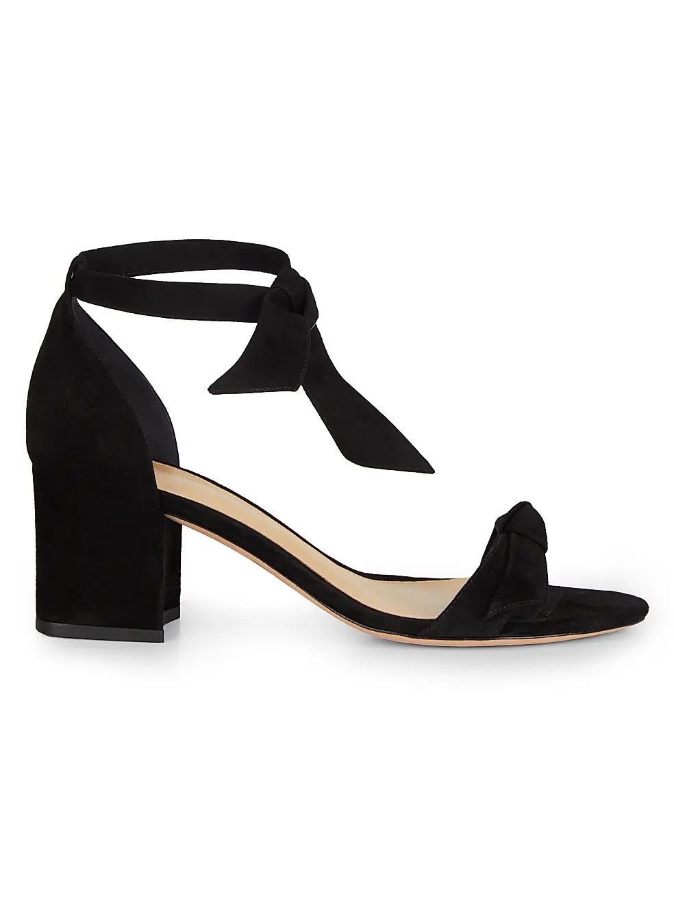 Alexandre Birman os11x1225 Clarita Bow Suede Sandals in Black Size US 9 / IT 39 - 1 Thumbnail