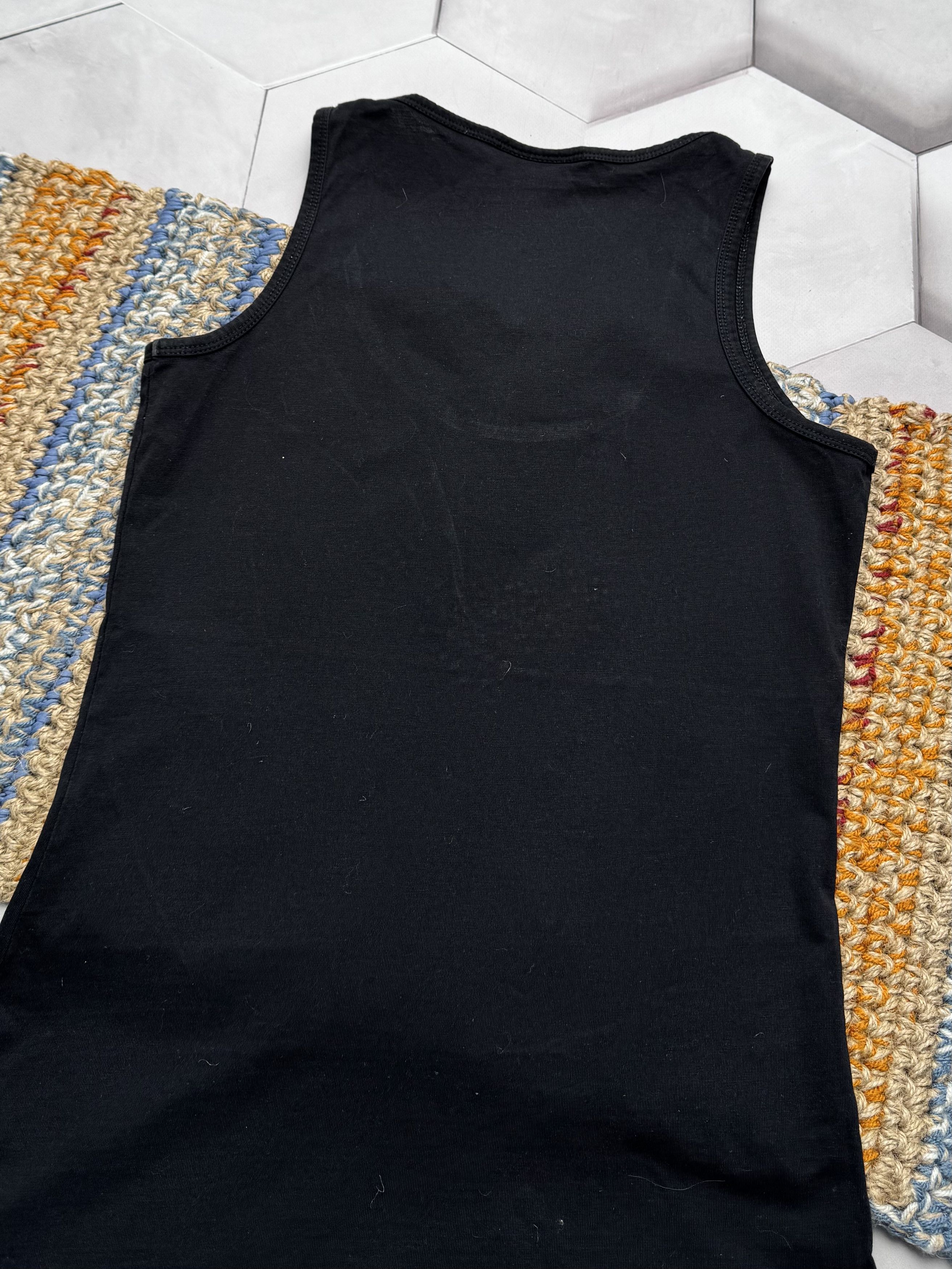 Vintage Vintage Black Tank Top Graphic Heart Wings Y2K (E4) Size M / US 6-8 / IT 42-44 - 5 Thumbnail