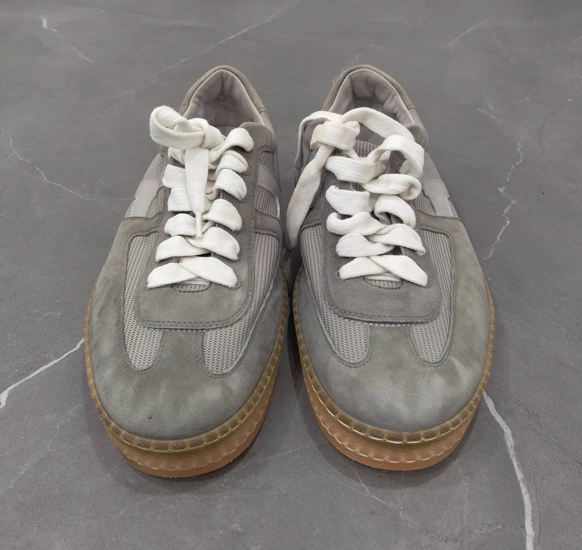 Hermes HERMES gray calfskin leather sneaker 39.5 Size US 9 / IT 39 - 4 Thumbnail