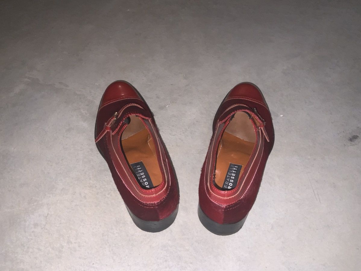Fratelli Rossetti Red leather strap loafers Size US 6 / IT 36 - 4 Thumbnail