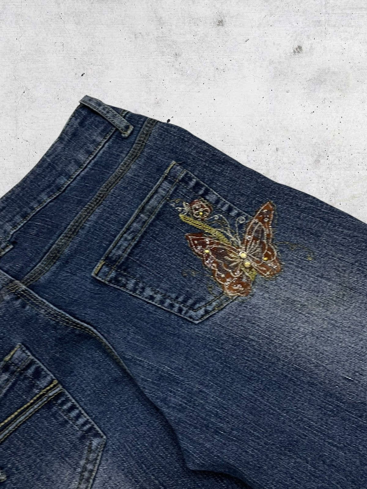 Tornado Mart VINTAGE 90S JAPAN BUTTERY NEPHENTES STYLE EMRBROIDERED FLARE Size US 30 / EU 46 - 16 Thumbnail