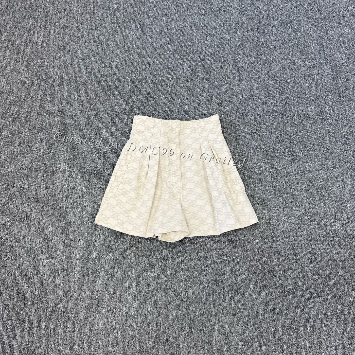 Fendi Fendi White Logo Print High-Waist Denim Shorts Size 38" / US 16 / IT 52 - 1 Thumbnail