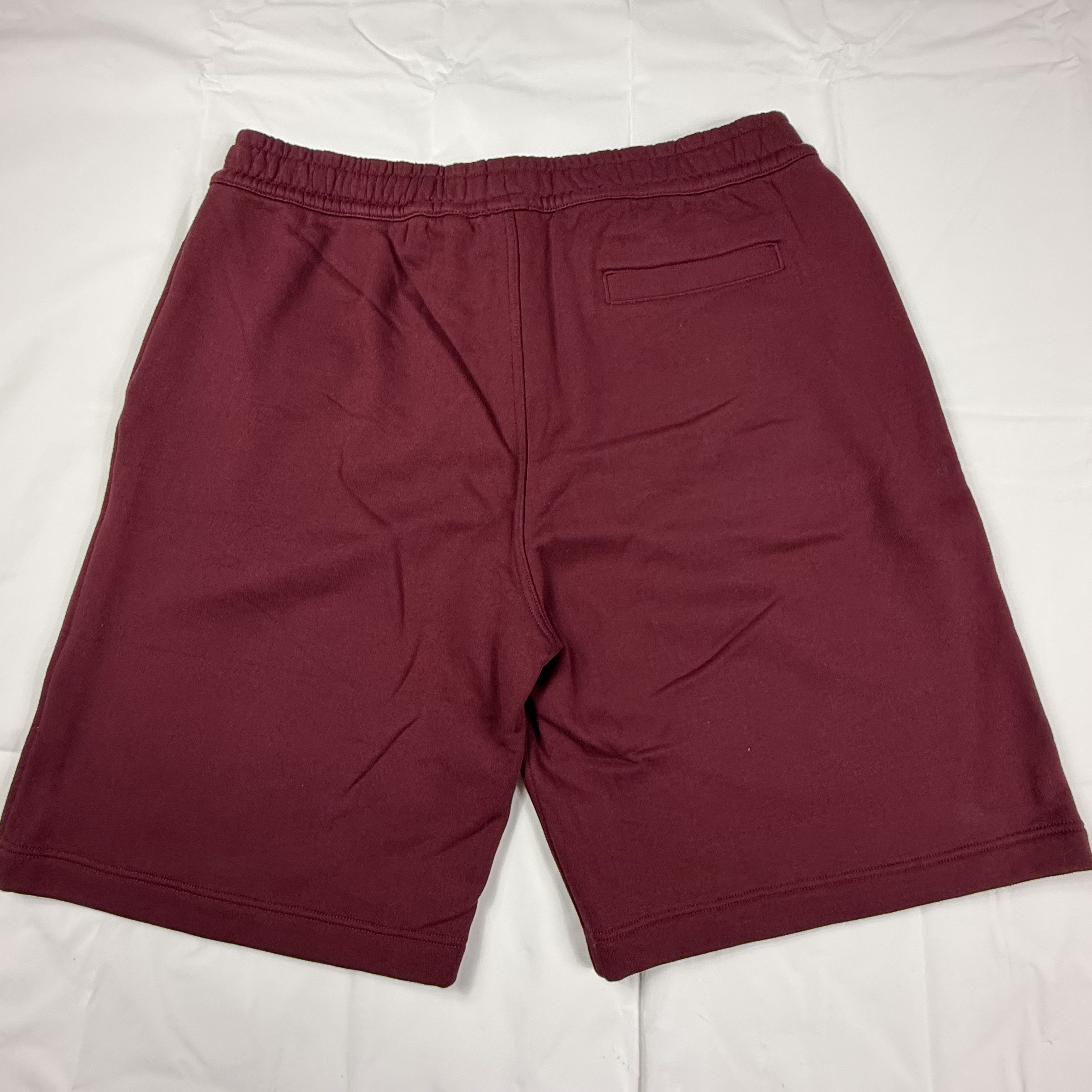 Burberry Burberry Mens Burgundy EKD Embroidered Cotton Sweat Shorts Size US 39 - 8 Thumbnail