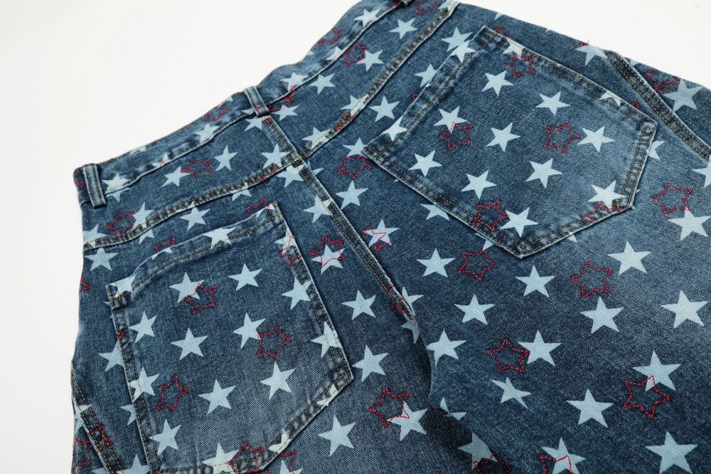 Vintage Men's retro high street star wide-leg scimitar jeans y2k Size US 32 / EU 48 - 5 Thumbnail