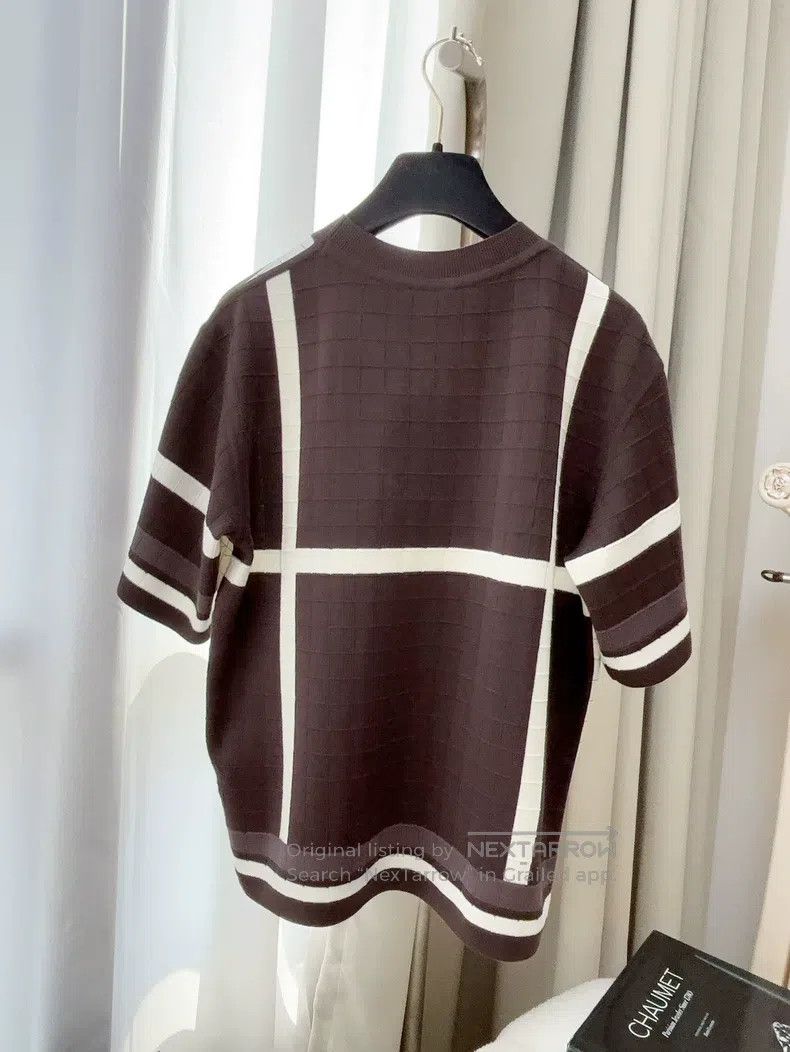 Hermes Hermes Mixed Color Wool and Silk Knit Short Sleeve Top Size XS / US 0-2 / IT 36-38 - 4 Thumbnail