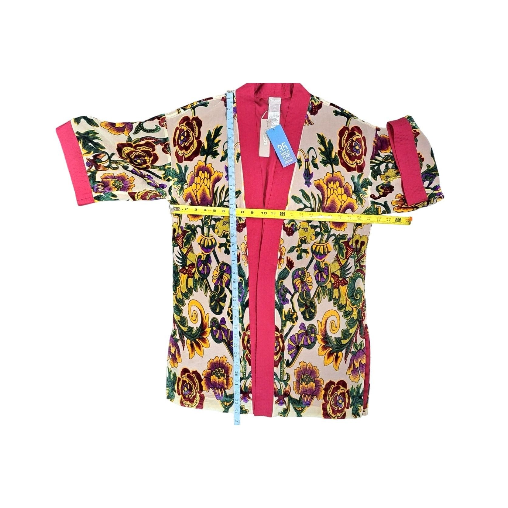 Chicos Chico's Burnout Kimono Jacket Small Medium Special Edition Size M / US 6-8 / IT 42-44 - 11 Thumbnail