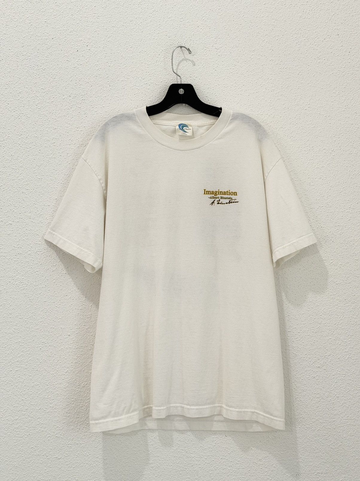 Vintage Vintage 90s Albert Einstein Imagination Quote Graphic Tee L Size US L / EU 52-54 / 3 - 3 Thumbnail
