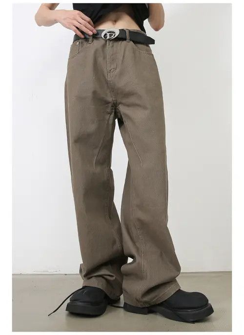 VIBE Retro men's wide-leg loose American cleanfit straight jeans Size US 32 / EU 48 - 6 Thumbnail