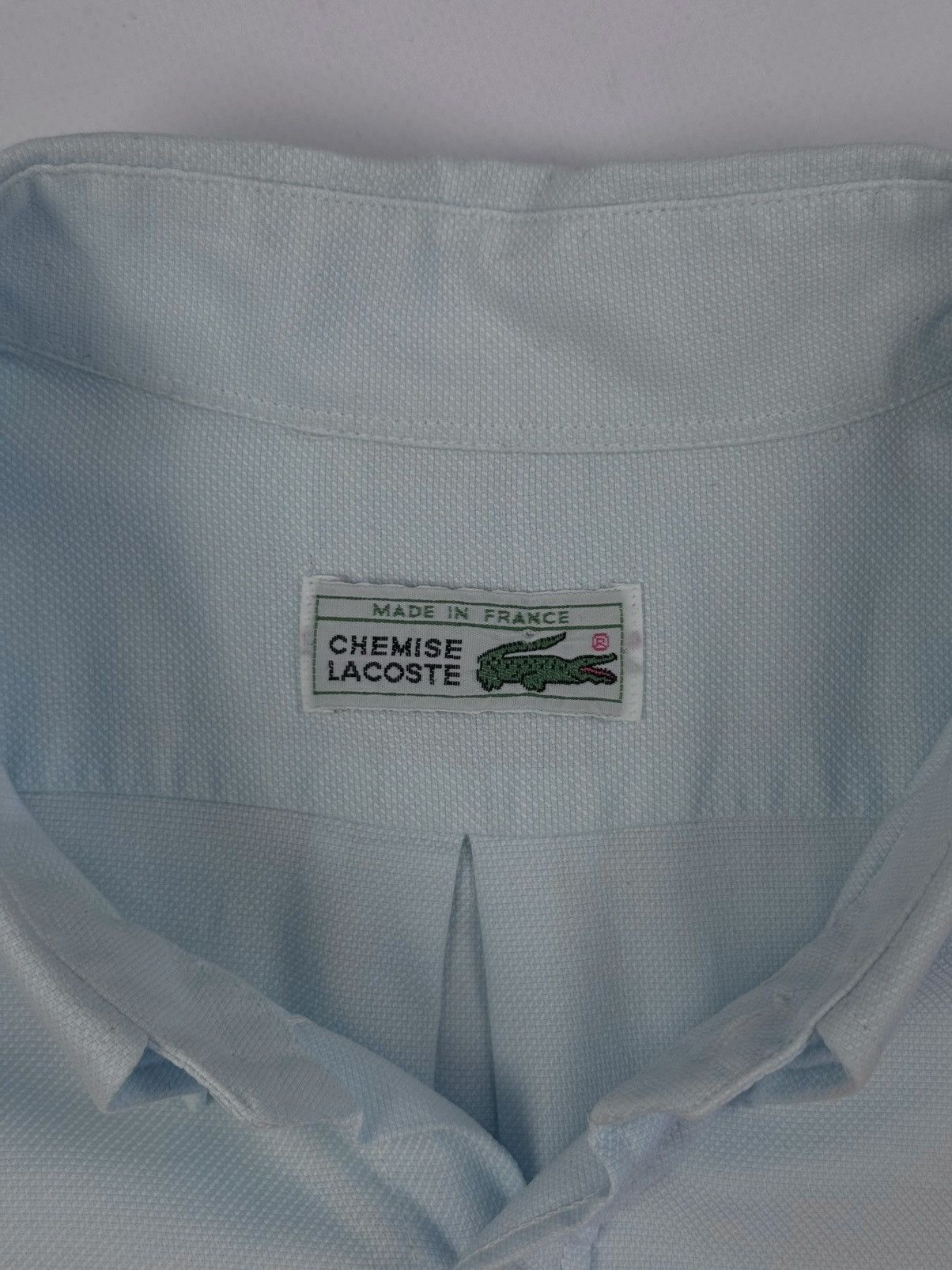 Lacoste × Vintage LACOSTE Vintage Chemise Blue White Logo Crocodile Shirt Size US XL / EU 56 / 4 - 9 Thumbnail
