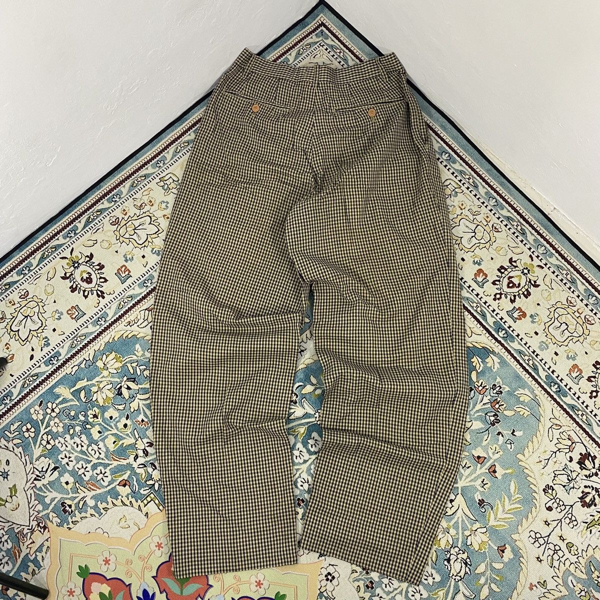 Issey Miyake × Japanese Brand 2000s - Issey Miyake Men Plaid Casual Work Pants Size US 28 / EU 44 - 3 Thumbnail