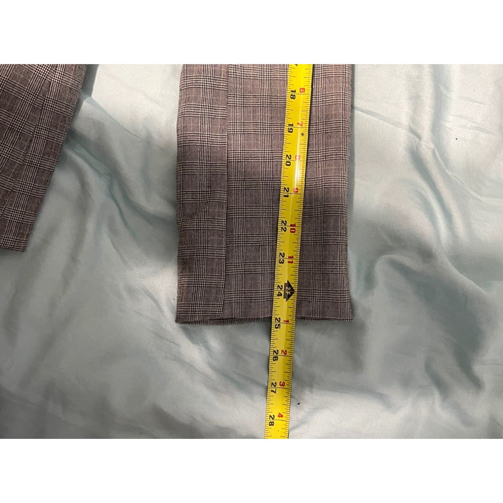 Norma Kamali Norma Kamali Blazer Long Glen Plaid Gray Black Jacket One Button Size 16 Women Fashion Business Blazer Size XXL / US 16-18 / IT 52-54 - 3 Thumbnail