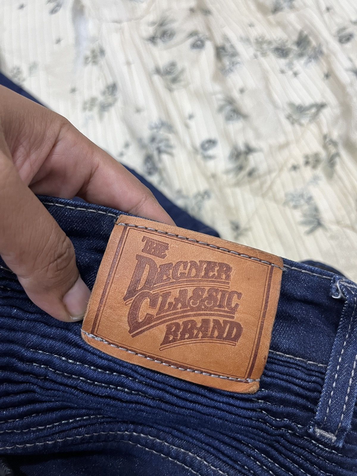 Designer (Xxxx)🔥🔥THE DEGNER CLASSIC KYOTO DENIM LEATHER BIKER PANTS Size US 30 / EU 46 - 18 Thumbnail