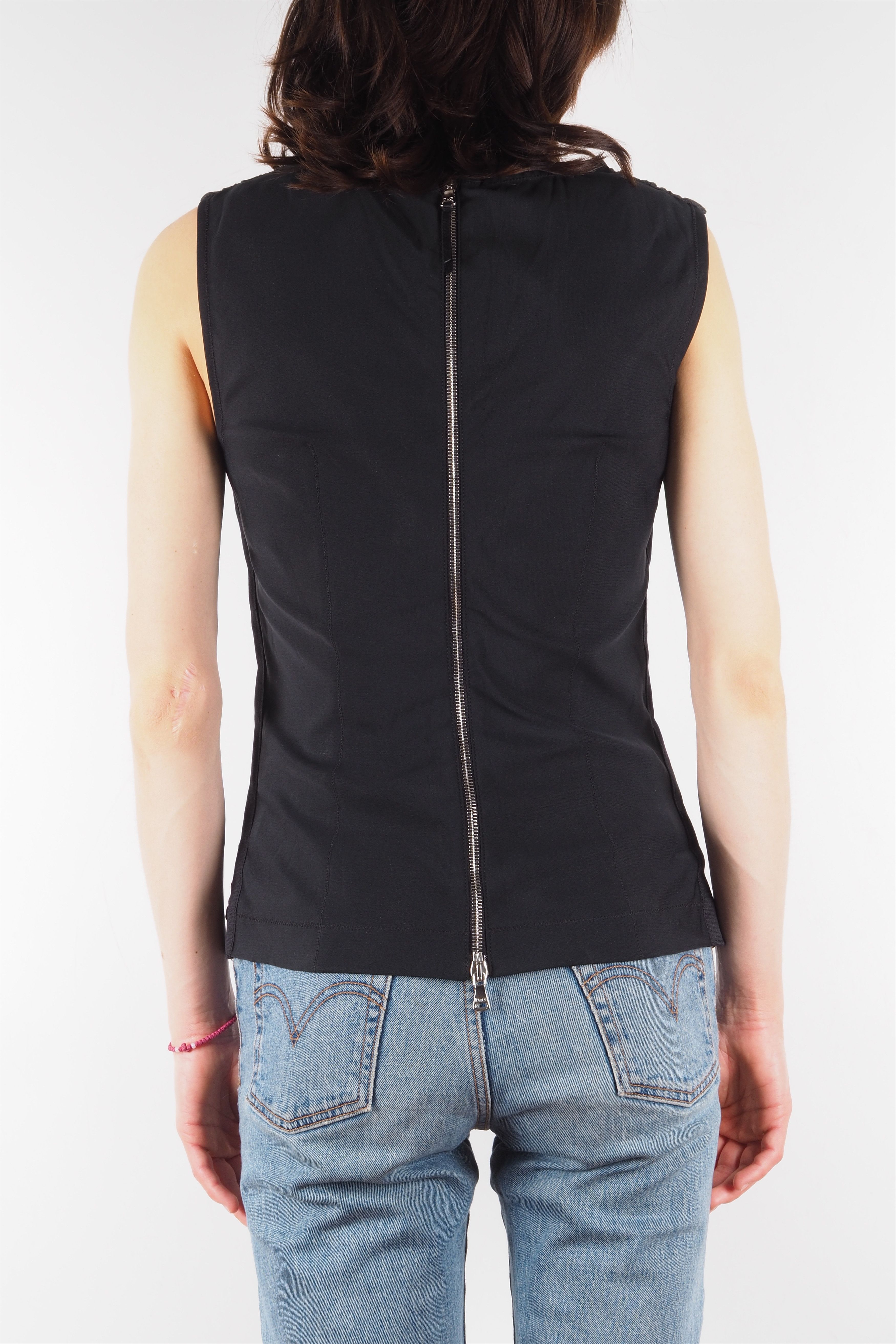 Dolce & Gabbana Dolce&Gabbana Vintage Gray Ruched Corset Style Zip Top Size M / US 6-8 / IT 42-44 - 3 Thumbnail