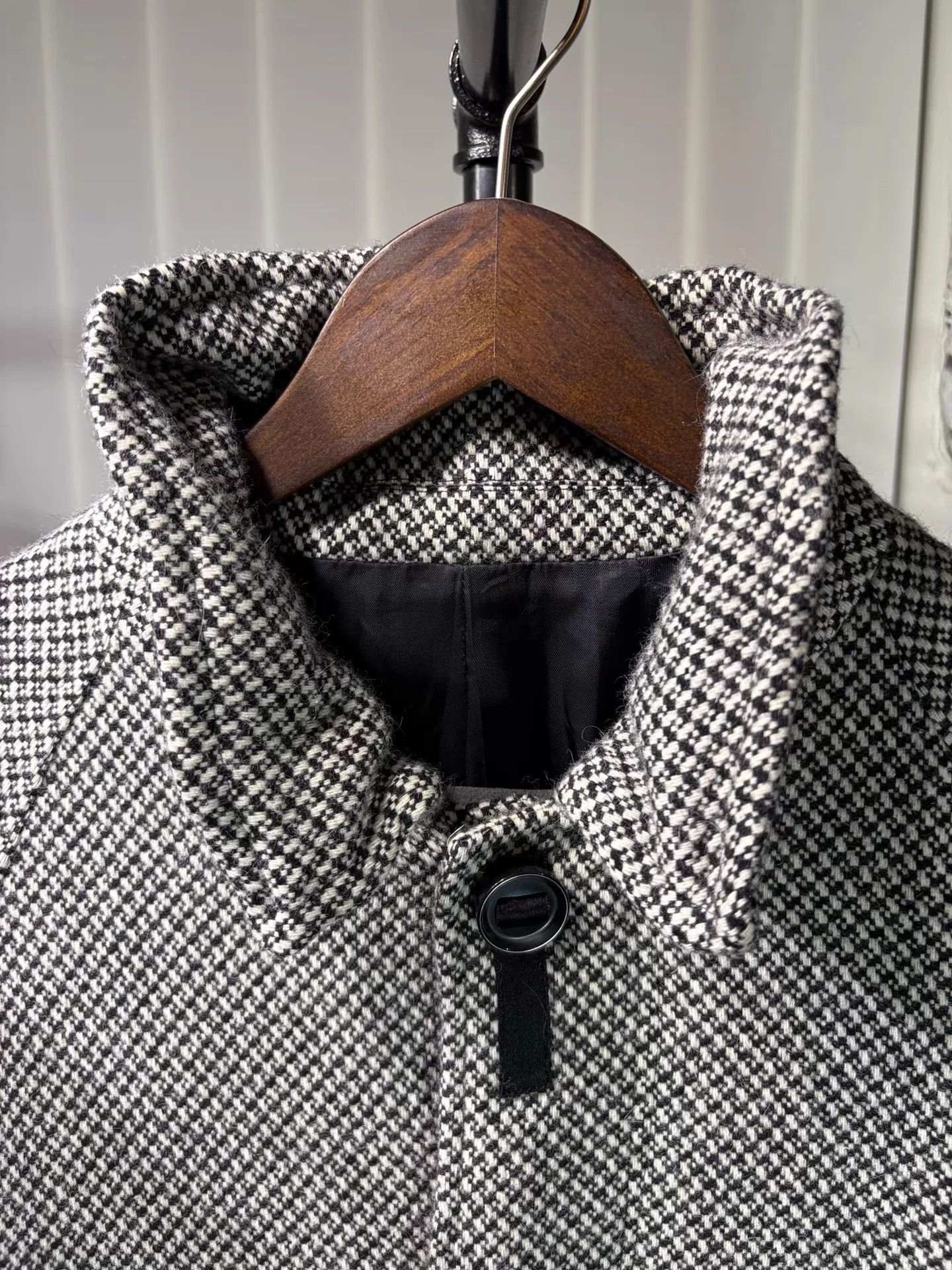 Undercover Undercover Houndstooth Shaped Collar Wool Overcoat Size US M / EU 48-50 / 2 - 3 Thumbnail