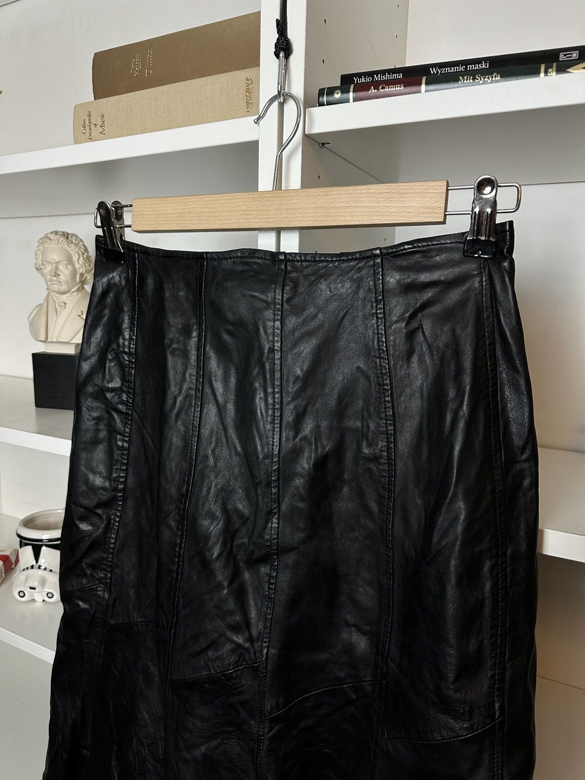 Vintage Vintage leather black opium designer archive fairycore skirt Size 26" / US 2 / IT 38 - 4 Thumbnail