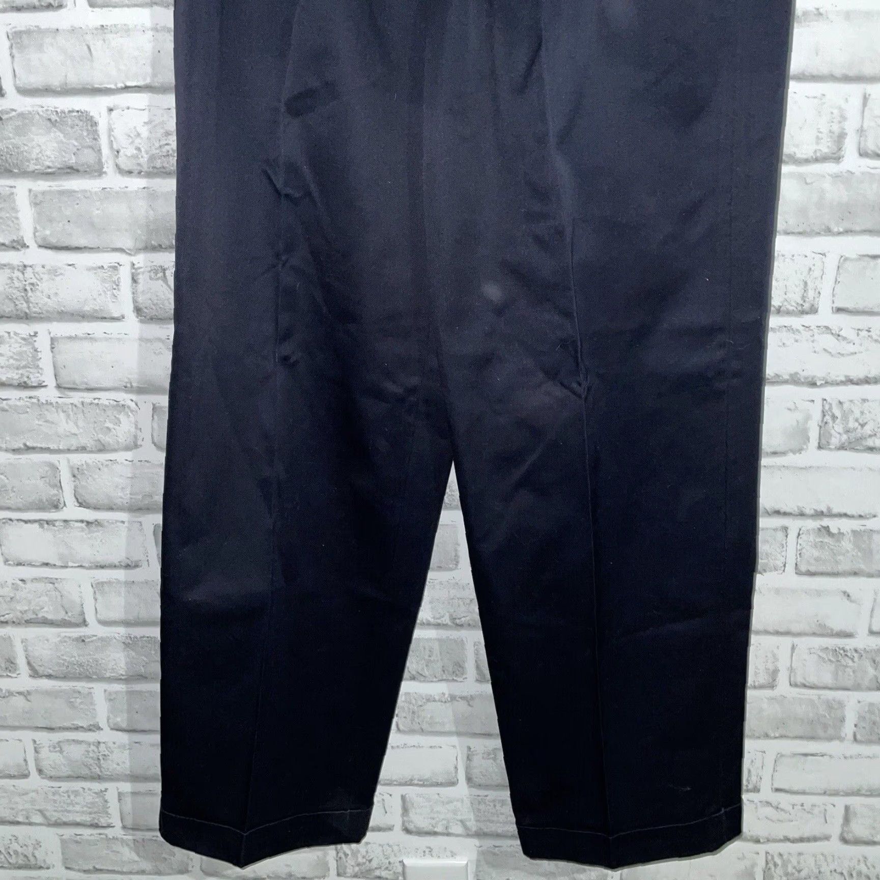 Joseph Joseph & Feiss Dress Pants Men 32x30 Dark Blue Pleated Cuffed Mens Size US 32 / EU 48 - 3 Thumbnail