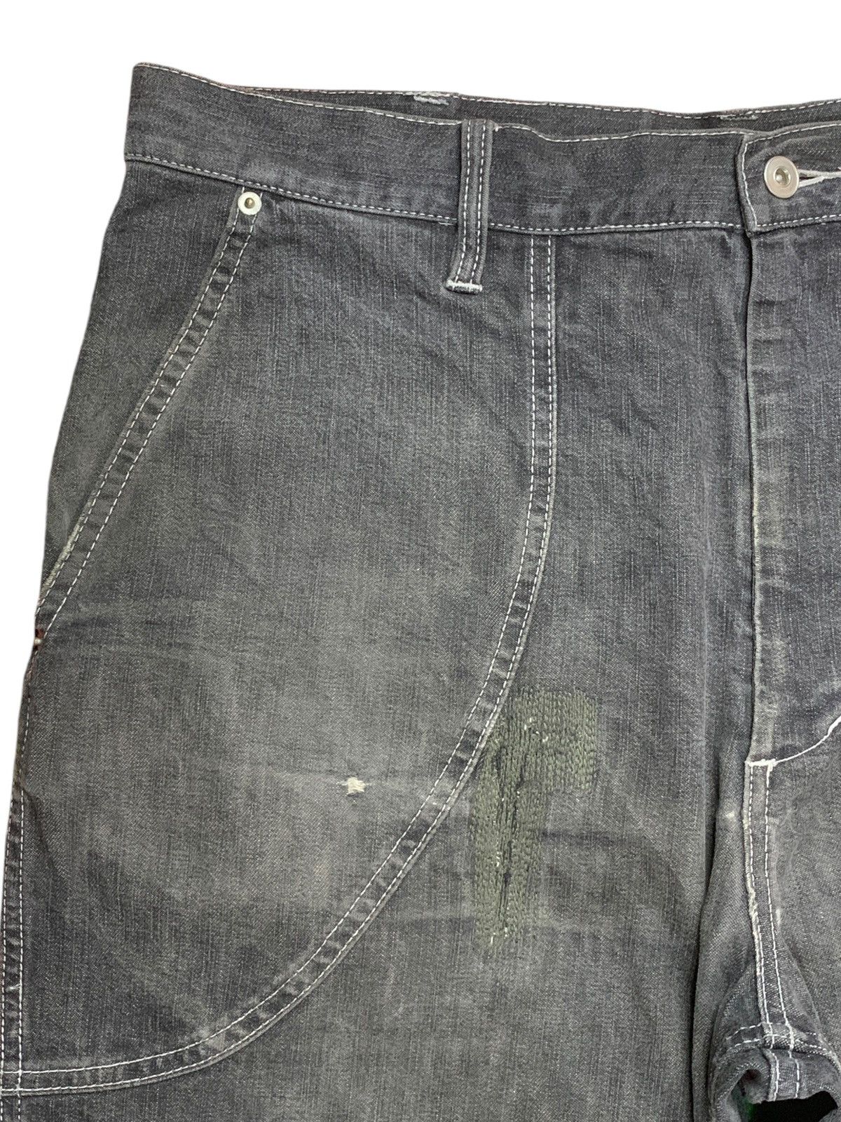 Japanese Brand Vintage Japanese Brand Skate Style Baggy Jean Shorts Size US 37 - 5 Thumbnail