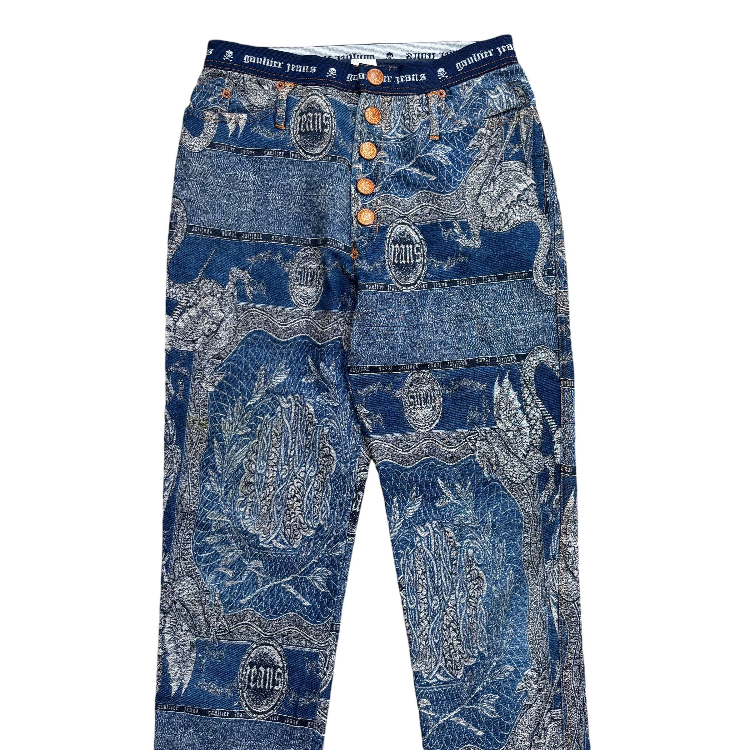 Jean Paul Gaultier FW 95 Jean Paul Gaultier Dragon Tattoo Pants Size US 28 / EU 44 - 3 Thumbnail