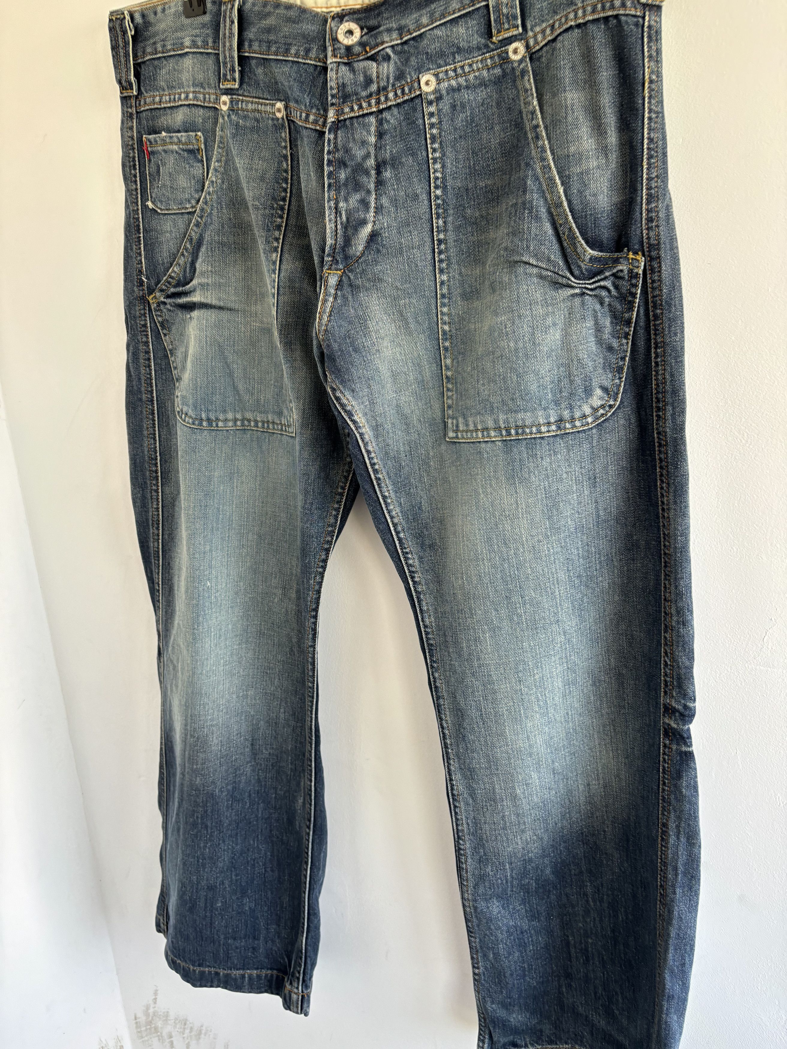 Japanese Brand × Vintage Vintage Y2K Wide Leg Washed Denim Jeans Size US 38 / EU 54 - 5 Thumbnail