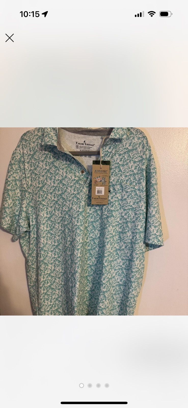Vintage Blue and white vintage-inspired short sleeve button up polo Size US XL / EU 56 / 4 - 1 Thumbnail
