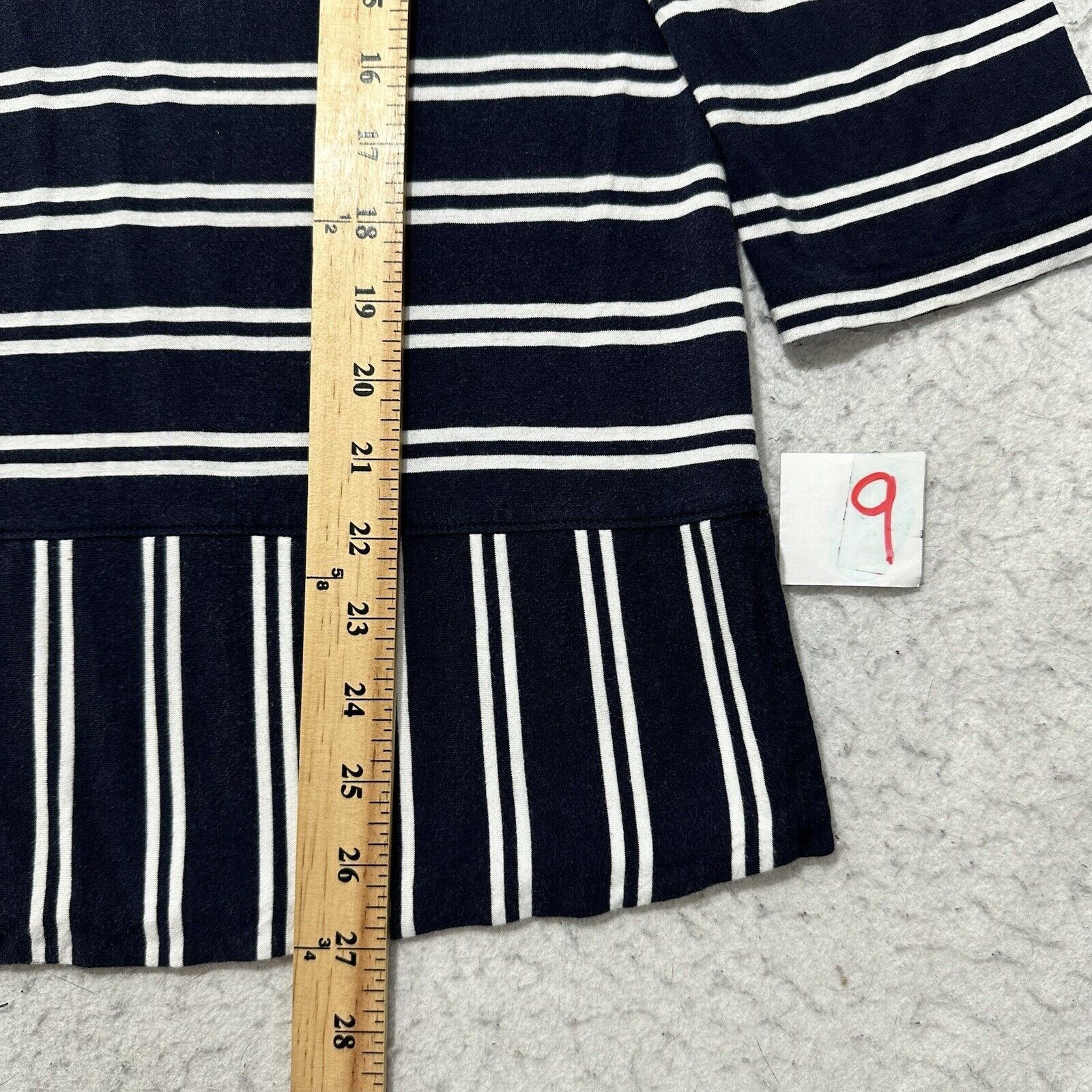 Other Talbots Medium V-Neck Pullover Top Navy Blue Striped Shirt Size M / US 6-8 / IT 42-44 - 9 Thumbnail