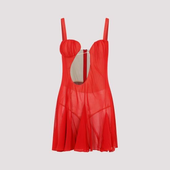 Nensi Dojaka NENSI DOJAKA Women Dresses NDAW23DR168 RED Size S / US 4 / IT 40 - 1 Thumbnail