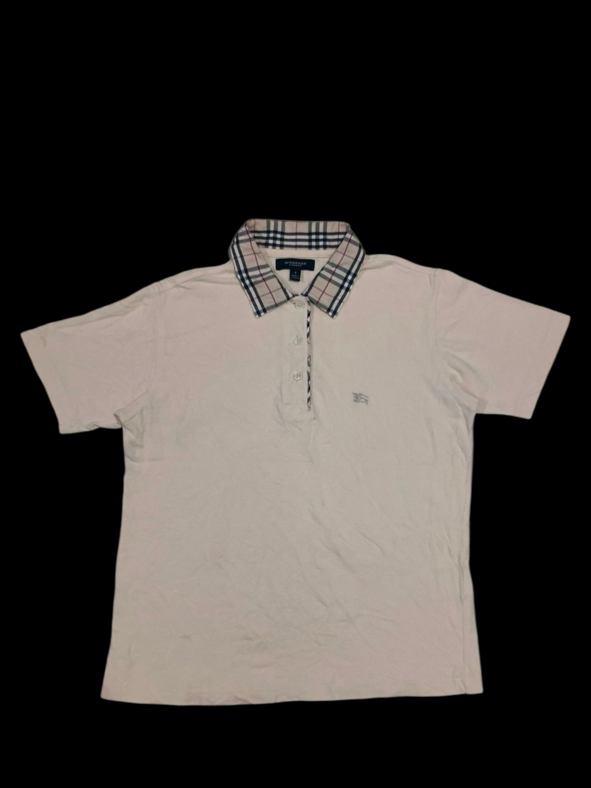 Burberry Vintage BURBERRY LONDON Nova Check Collar Design Polos Size S / US 4 / IT 40 - 1 Thumbnail