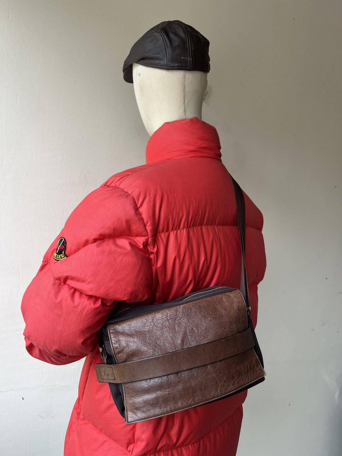 Yohji Yamamoto 2000s Yohji Yamamoto Y’saccs Hybrid Leather Sling Bag Size ONE SIZE - 5 Thumbnail
