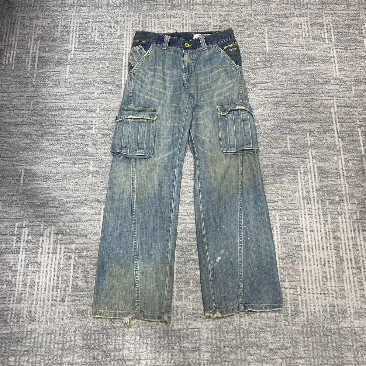 Hysteric Glamour Sick☠️ AVH Flare Cargo Jeans Baggy Loose Distressed 90s Size US 30 / EU 46 - 1 Thumbnail