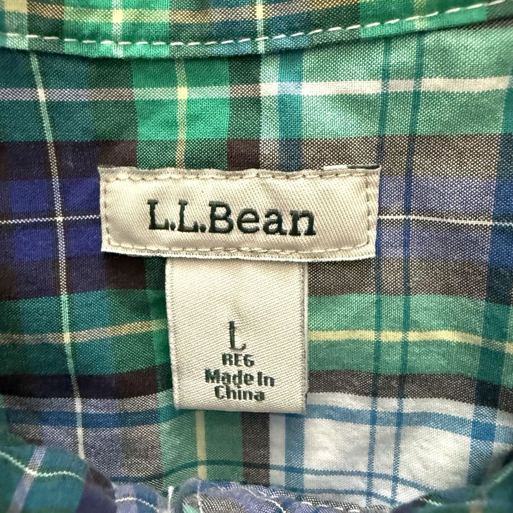 Vintage VINTAGE LL Bean Button Up Shirt Womens L Tartan Plaid Blue Green Long Sleeve Woven Size L / US 10 / IT 46 - 2 Thumbnail