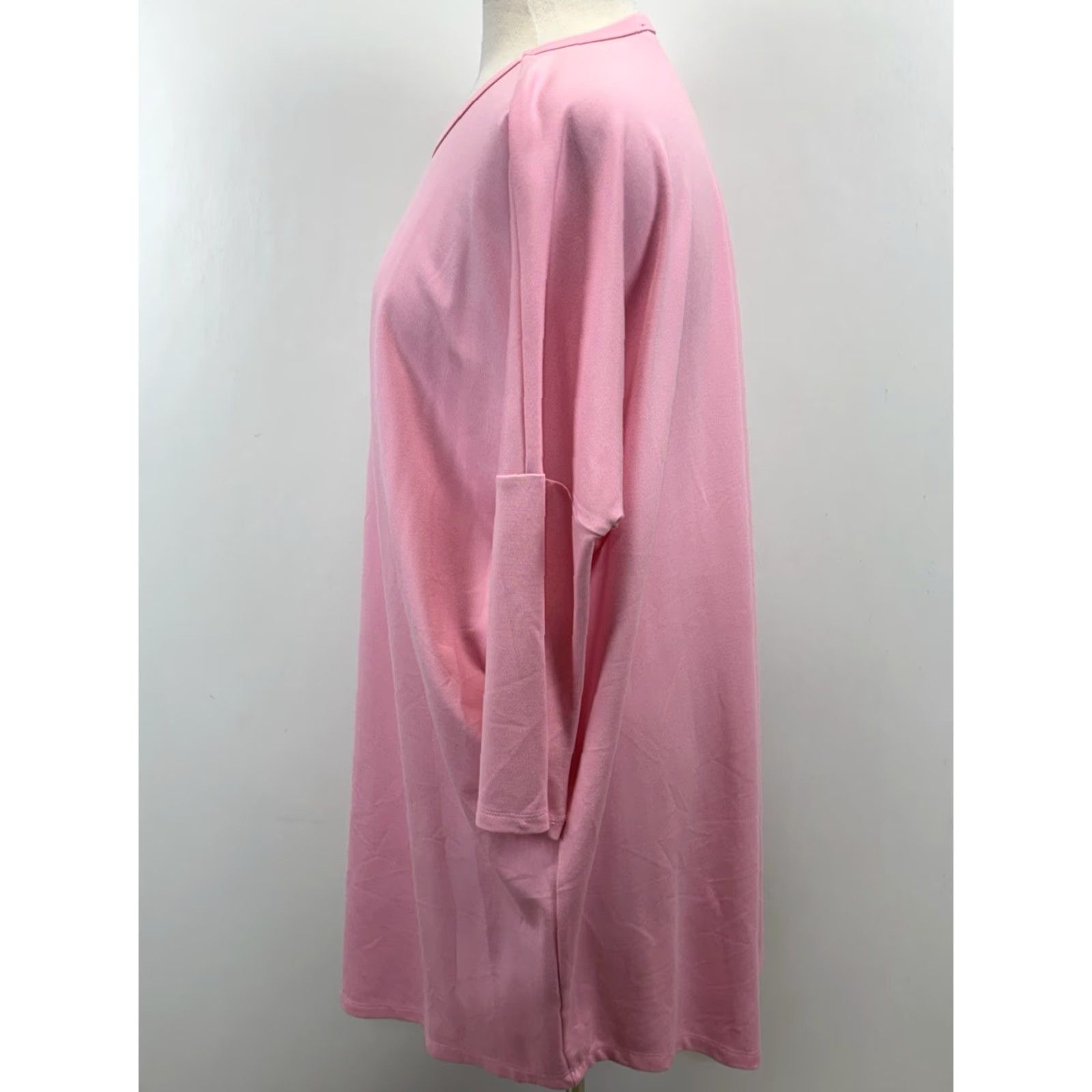 Vintage Pomander Place Sue Dress L/XL Pink 3/4 Sleeve Shoult Slouchy Confort Rayon Blend Short Dress Casual Travel Womens Size L / US 10 / IT 46 - 2 Thumbnail
