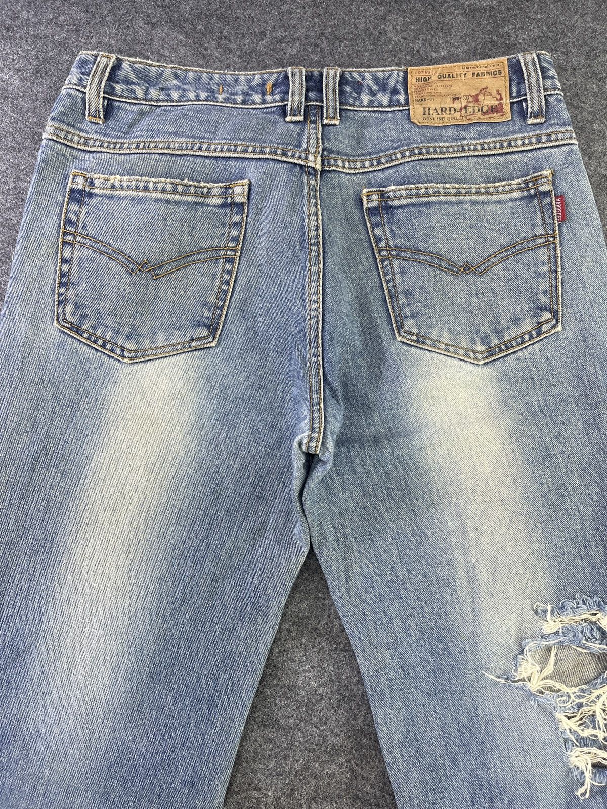 Japanese Brand Hard Edge Patchwork Jeans - J965 Size 30" / US 8 / IT 44 - 4 Thumbnail