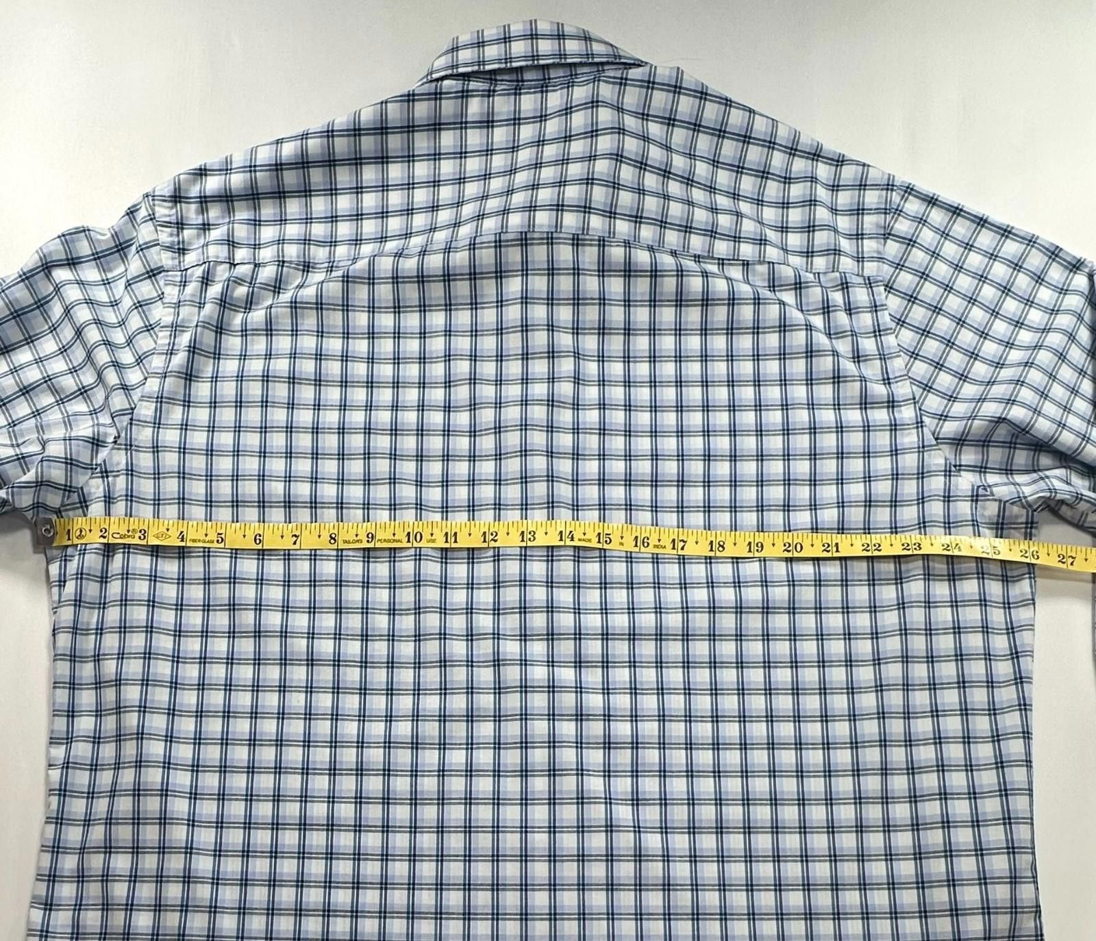Izod Izod Regular Fit Soft Washed Button Up Check Blue Mens XL Size US XL / EU 56 / 4 - 6 Thumbnail