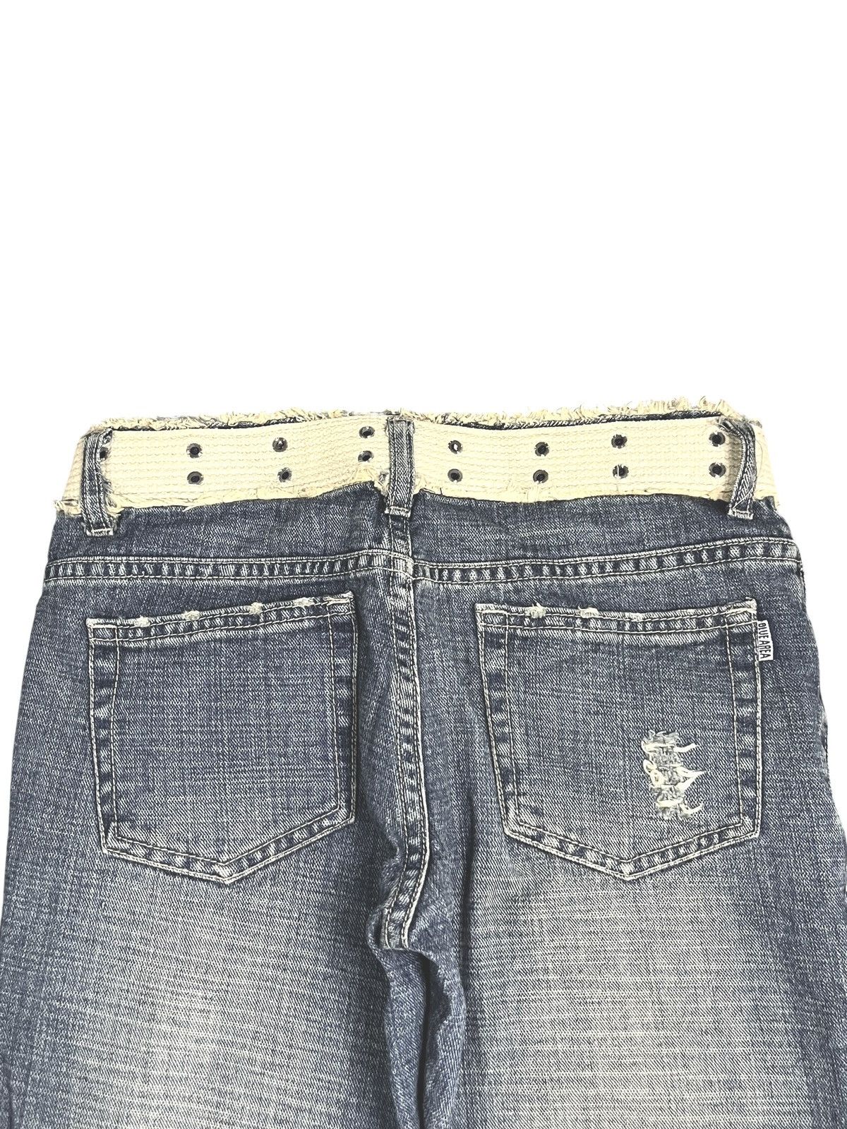 Hysteric Glamour Vintage Japanese Brand Rusty Distress Low Rise Flare Jeans Size 28" / US 6 / IT 42 - 4 Thumbnail