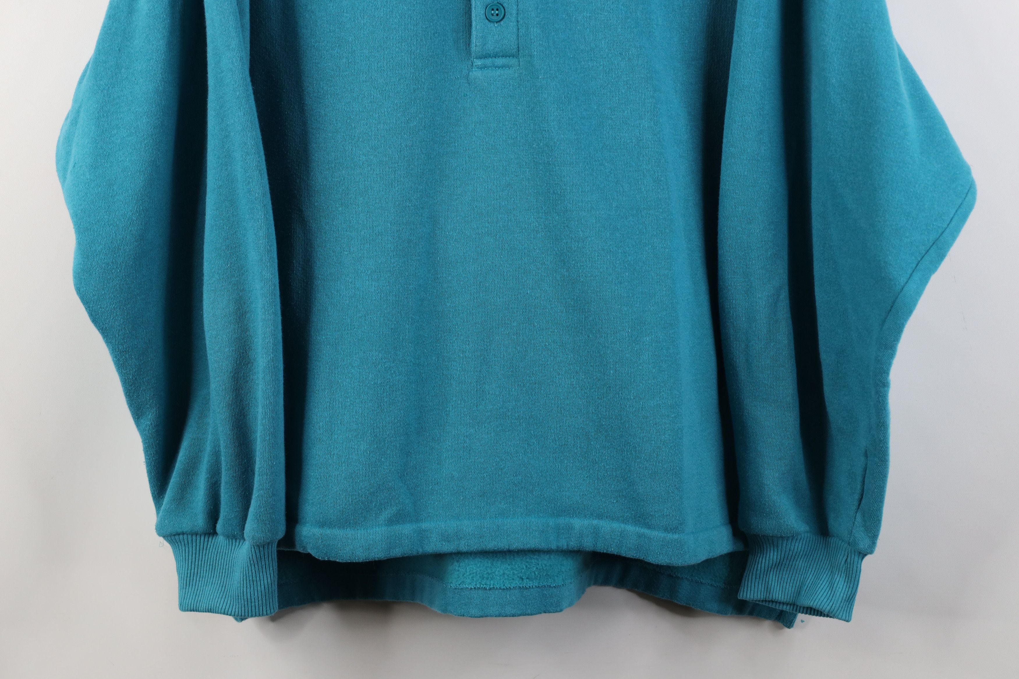 Vintage Vintage 90s Streetwear Blank Boxy Fit Collared Sweatshirt Size L / US 10 / IT 46 - 3 Thumbnail