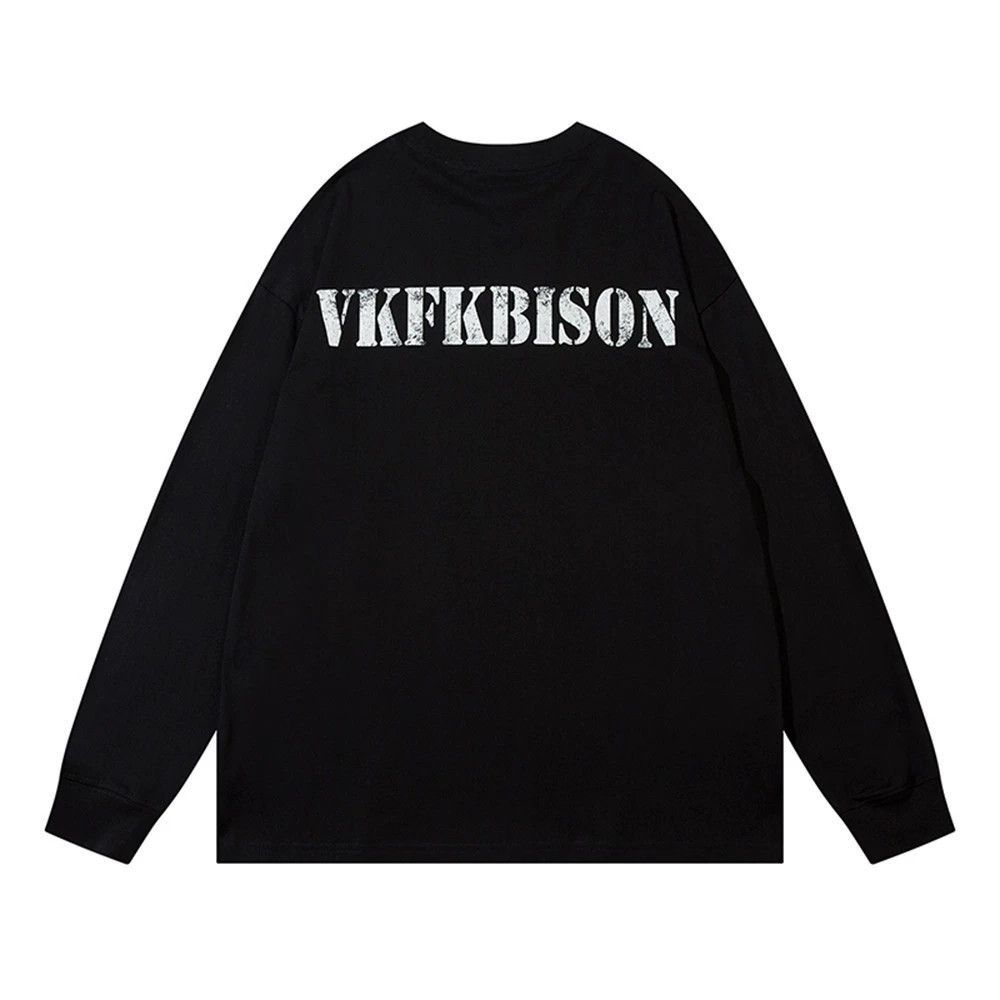 Vintage Men's metal chain letter print long-sleeved T-shirt y2k Size US M / EU 48-50 / 2 - 2 Thumbnail