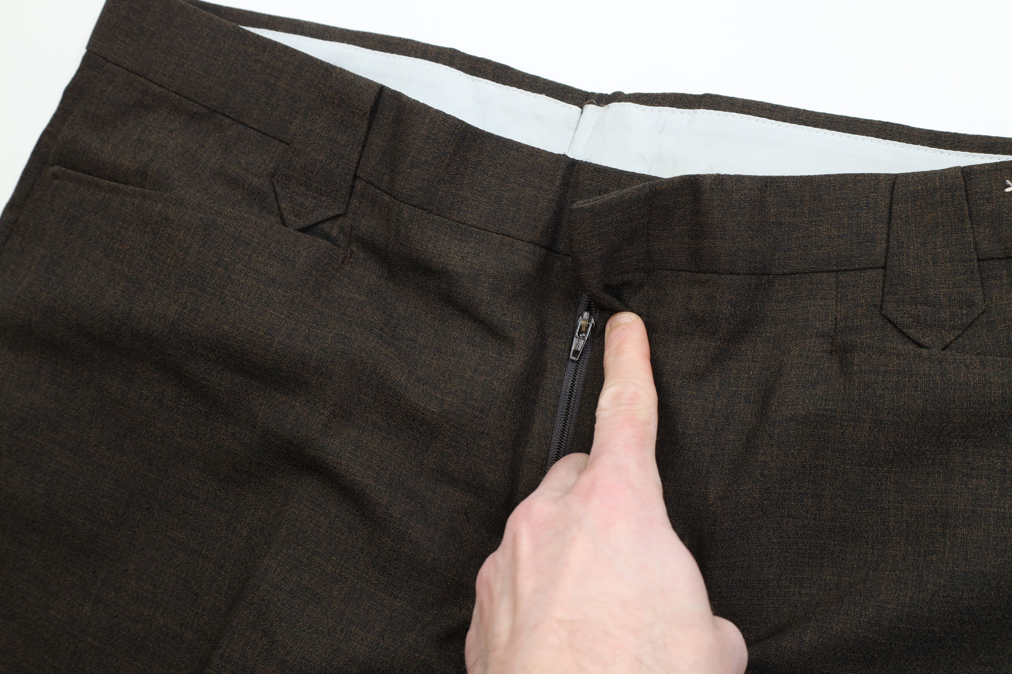 Vintage Vintage 70s Streetwear Flared Wide Leg Chino Pants Brown USA Size US 36 / EU 52 - 7 Thumbnail