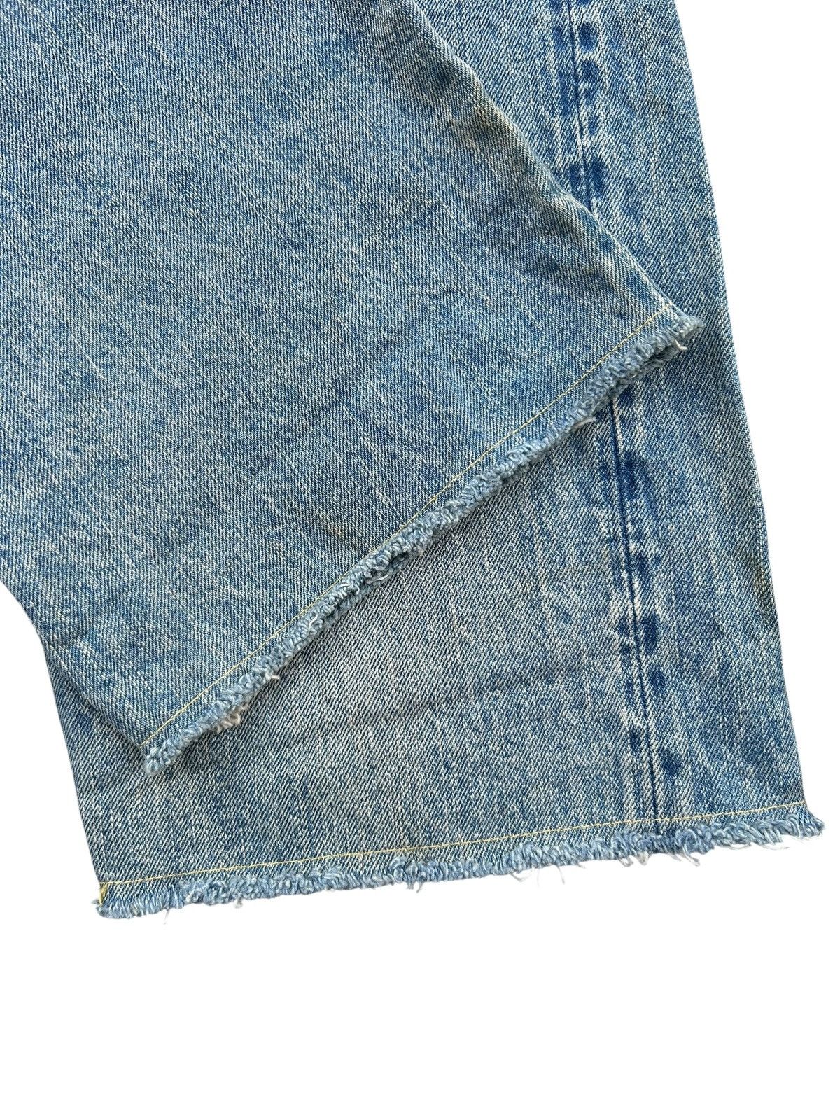 Kapital × Sugar Cane × Vintage Vintage Sugar Cane Selvedge Distressed Short Denim Jeans Size US 28 / EU 44 - 8 Thumbnail