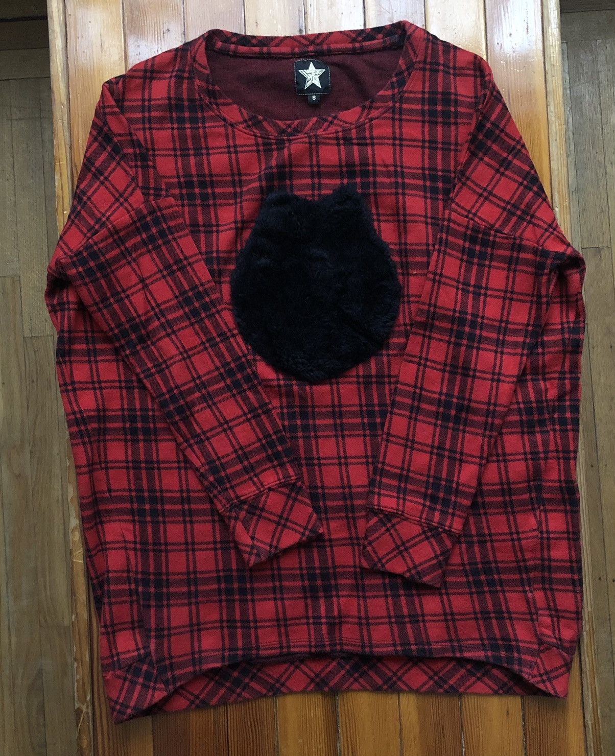 20471120 Vintage 20471120 Hyoma Fuzzy Character Flannel Size US S / EU 44-46 / 1 - 14 Thumbnail