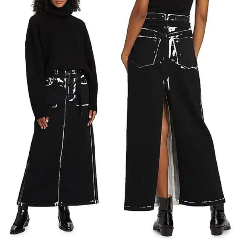 Proenza Schouler Proenza Schouler | Calder Skirt in Black Denim 25 w/ Tags Size 25" / US 0 / IT 36 - 15 Thumbnail