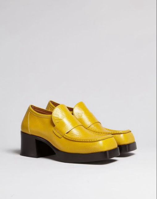 Marni o1w1db11024 Square Toe Loafers in Yellow Size US 8 / IT 38 - 2 Thumbnail