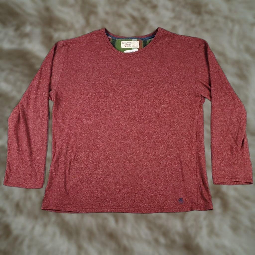 Vintage Penguin T-Shirt Mens XL Red Long Sleeve Crew Neck Casual Classic Outdoor Size US XL / EU 56 / 4 - 1 Thumbnail