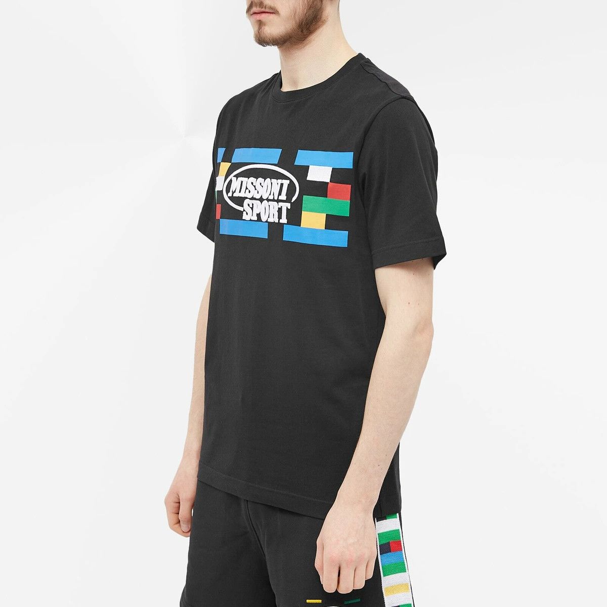 Missoni o1y0225 Logo Crewneck T-Shirt in Black Size US L / EU 52-54 / 3 - 3 Thumbnail