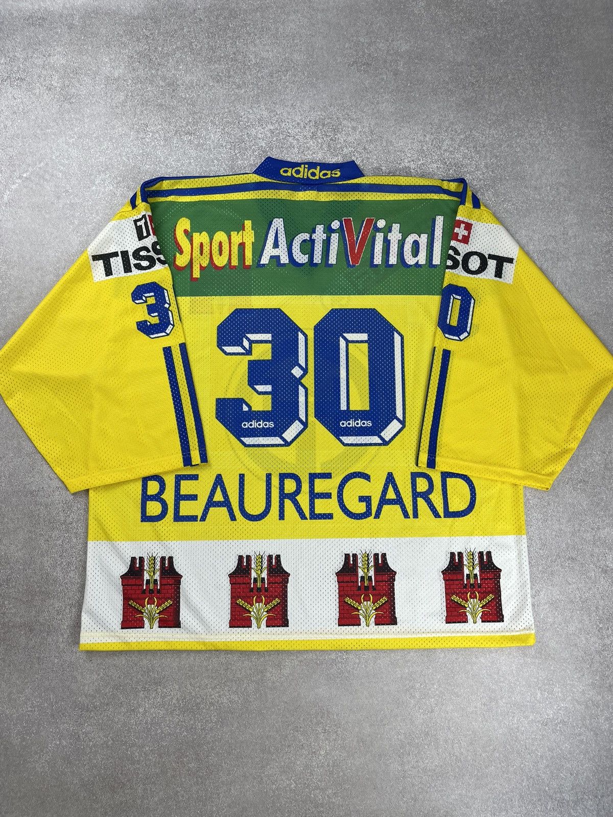 Adidas × NHL × Vintage HC Davos Vintage Adidas Ice Hockey 30 Beauregard Jersey Size US XL / EU 56 / 4 - 2 Thumbnail