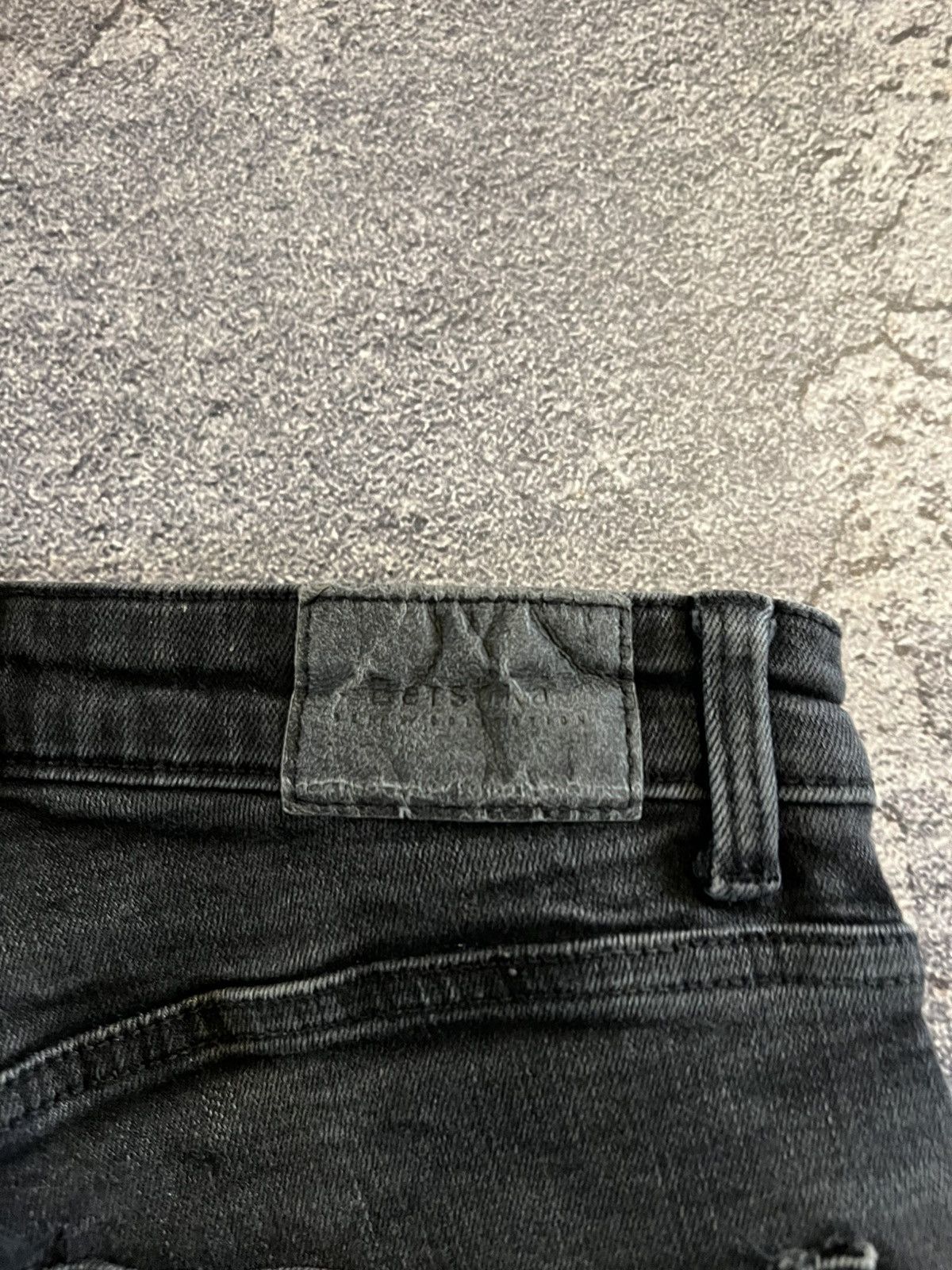 Japanese Brand CRAZY Underground Flared Y2K Archive Jean Avan-Garde Drip 90 Size US 29 - 7 Thumbnail