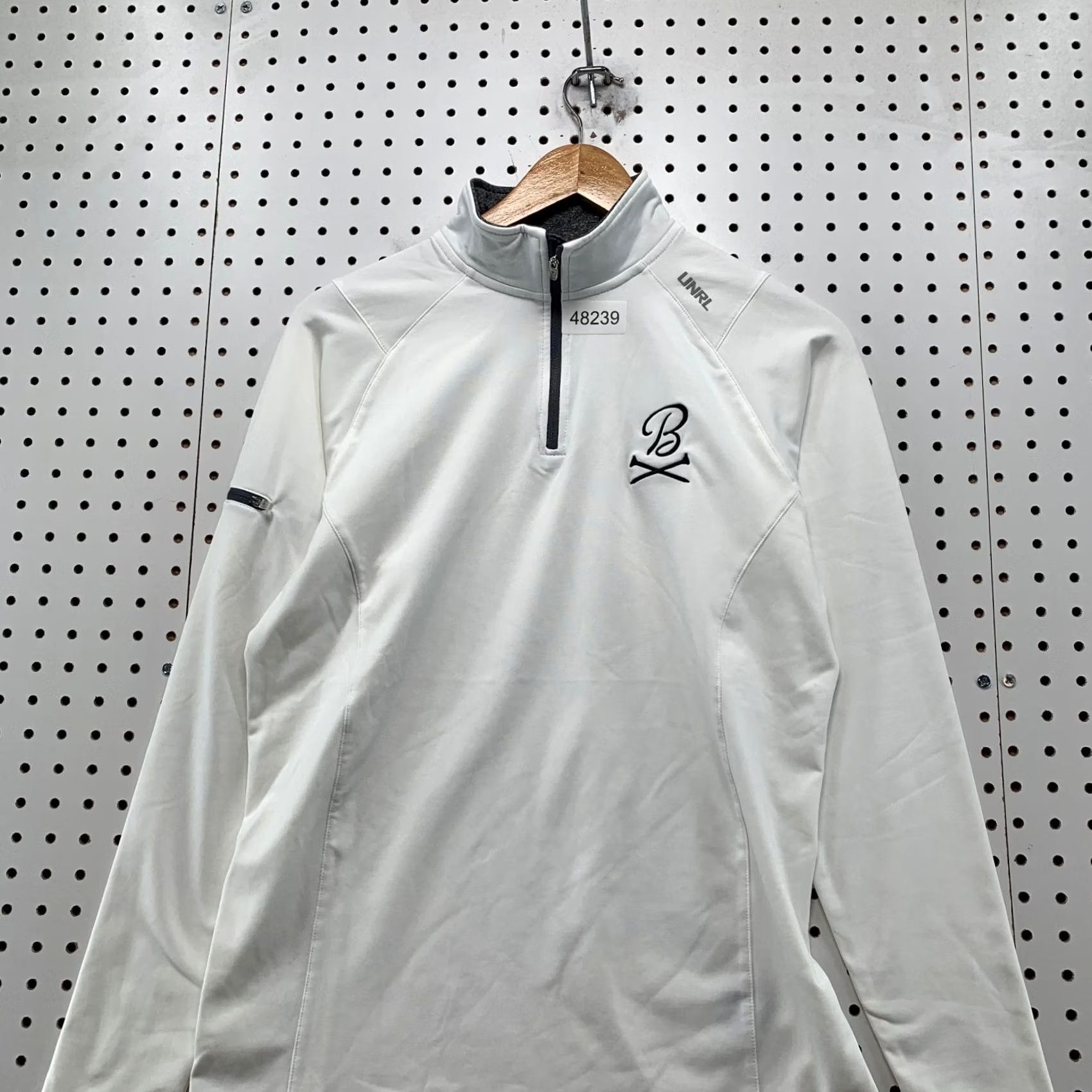 Vintage UNRL Bar Stool 1/4 Zip Pullover Mens M White Long Sleeve Embroidered Size US M / EU 48-50 / 2 - 5 Thumbnail