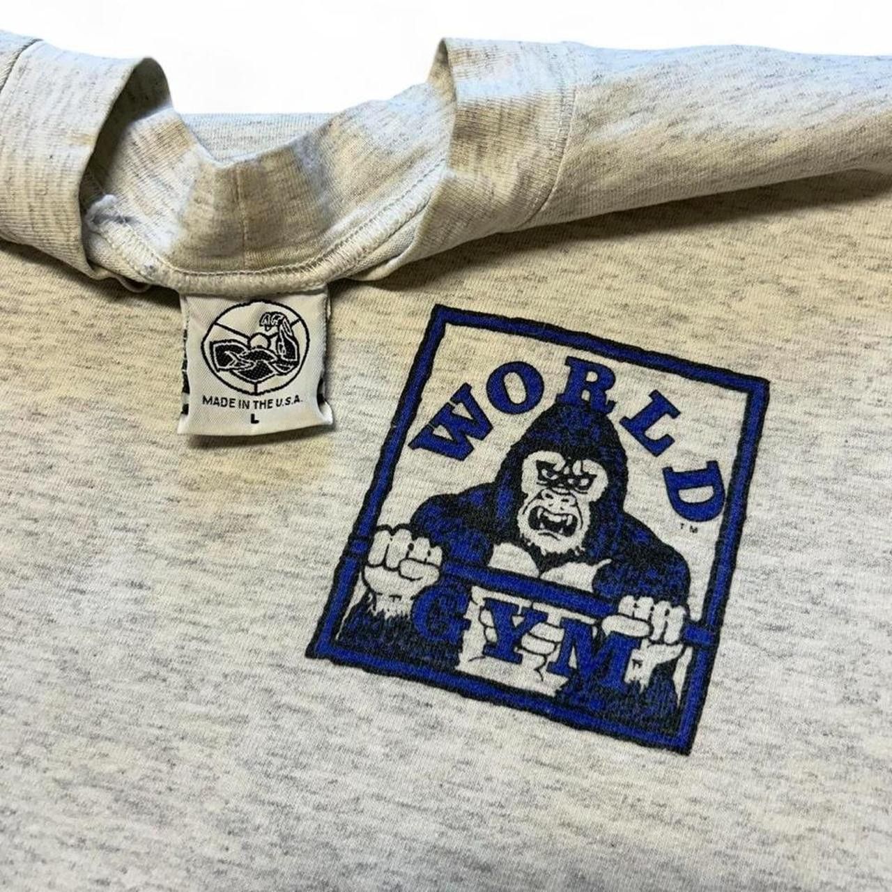 Vintage Vintage World Gym 3/4 Sleeve T Shirt Size L Size US L / EU 52-54 / 3 - 5 Thumbnail