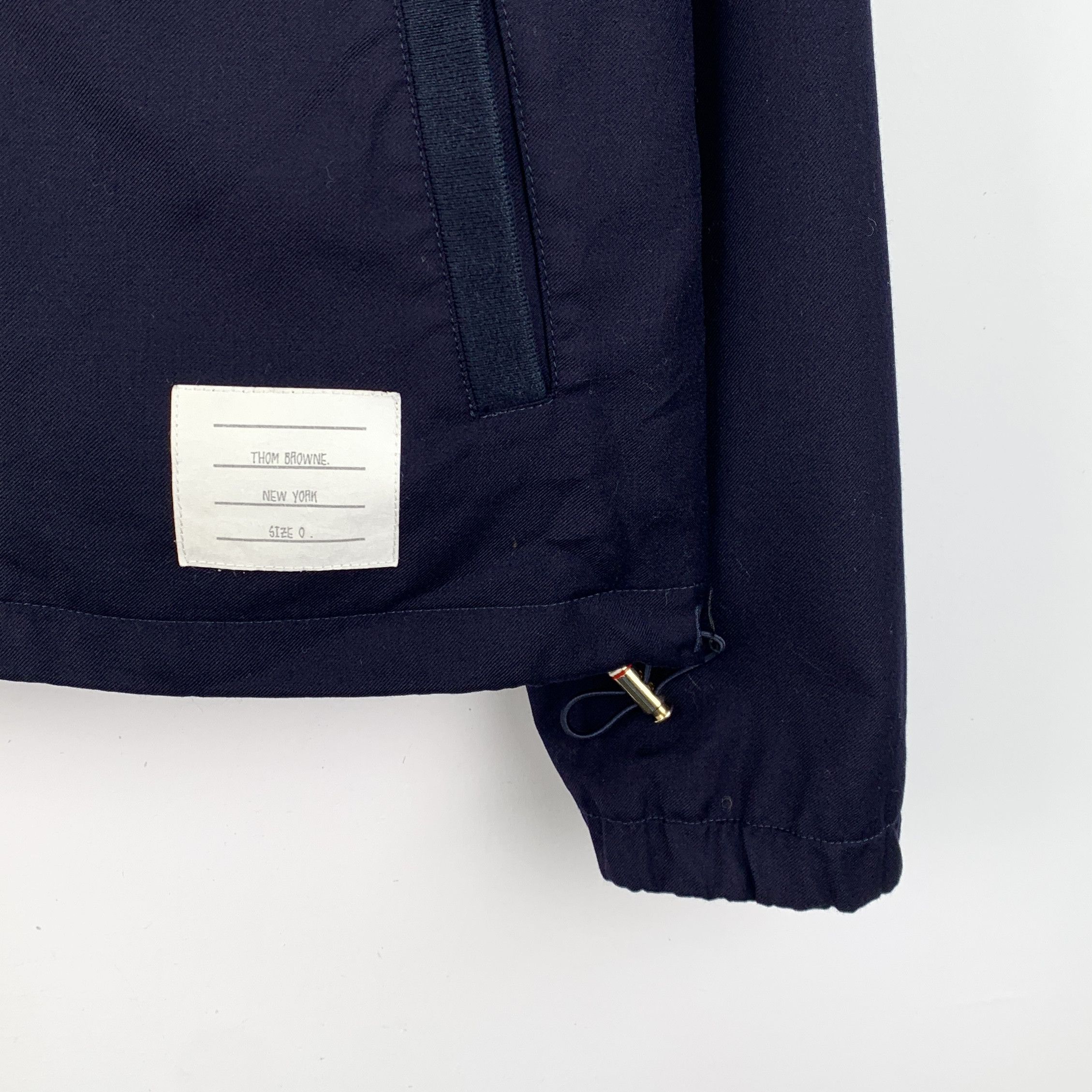 Thom Browne Thom Browne Navy Wool 3-Stripes Hooded Zip Jacket (XS) Size US XS / EU 42 / 0 - 5 Thumbnail