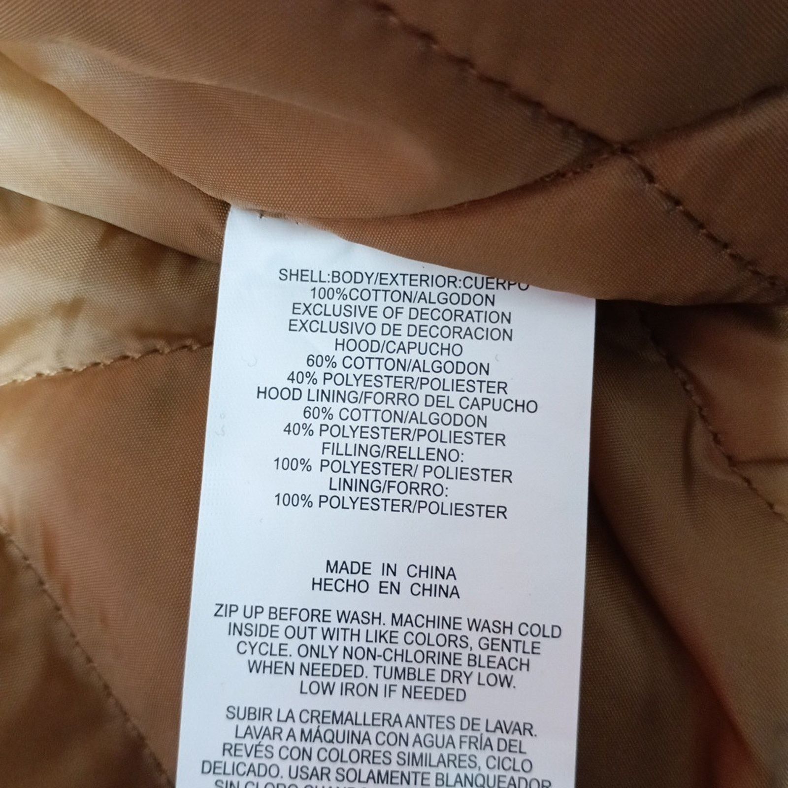 Wrangler Wrangler Jacket Quilt Lined Brown Men's S Canvas Hooded Size US S / EU 44-46 / 1 - 8 Thumbnail
