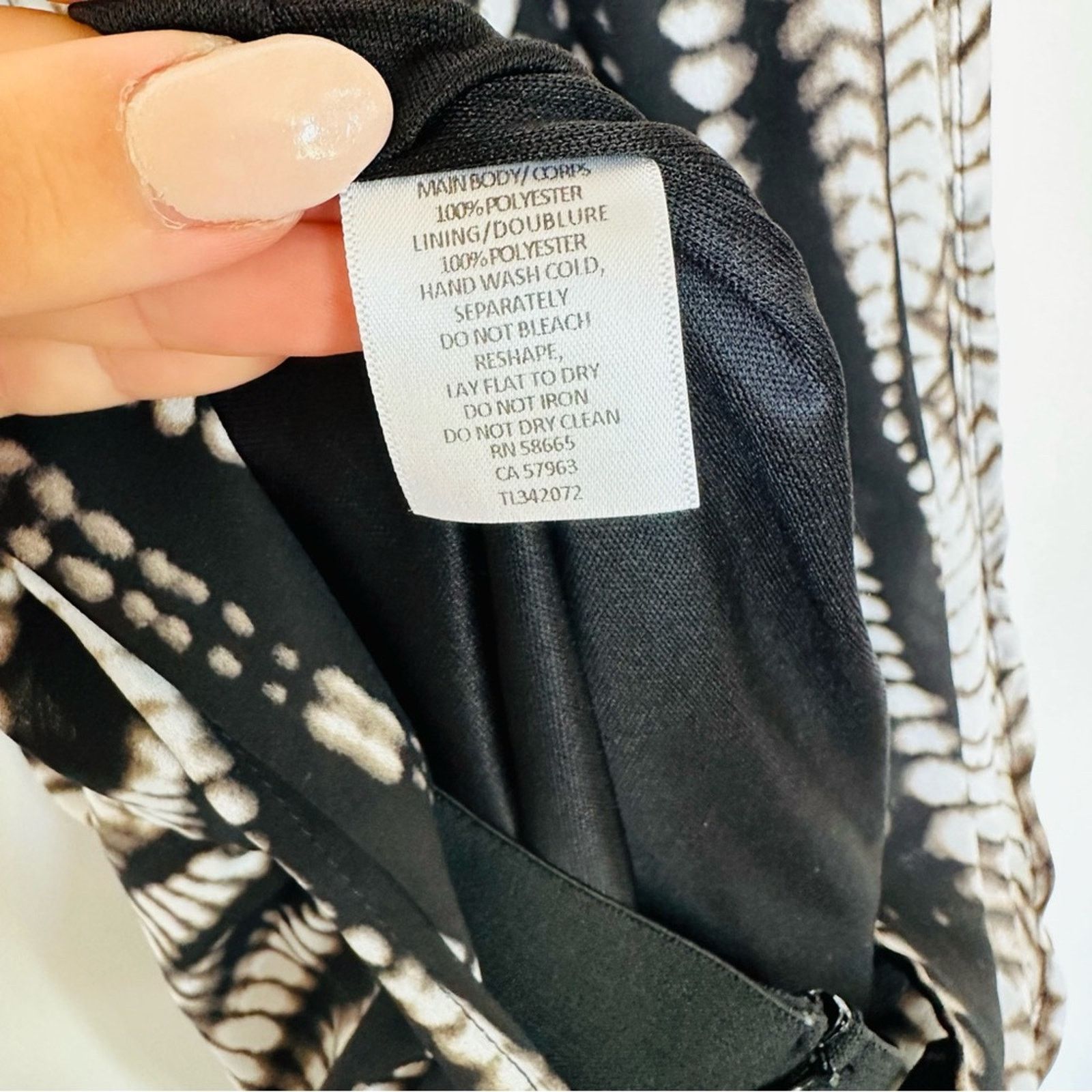 Nordstrom NEW NORDSTROM Black Brown White Print Shorts Tank Top Romper Size 28" / US 6 / IT 42 - 12 Thumbnail